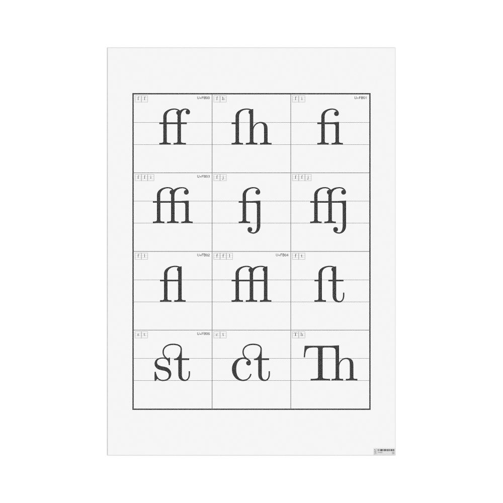 Masleff Ligatures Poster, image 1 of 2