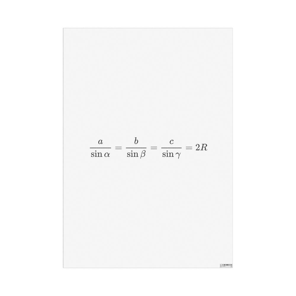 Masleff Law of Sines Poster, image 1 of 1