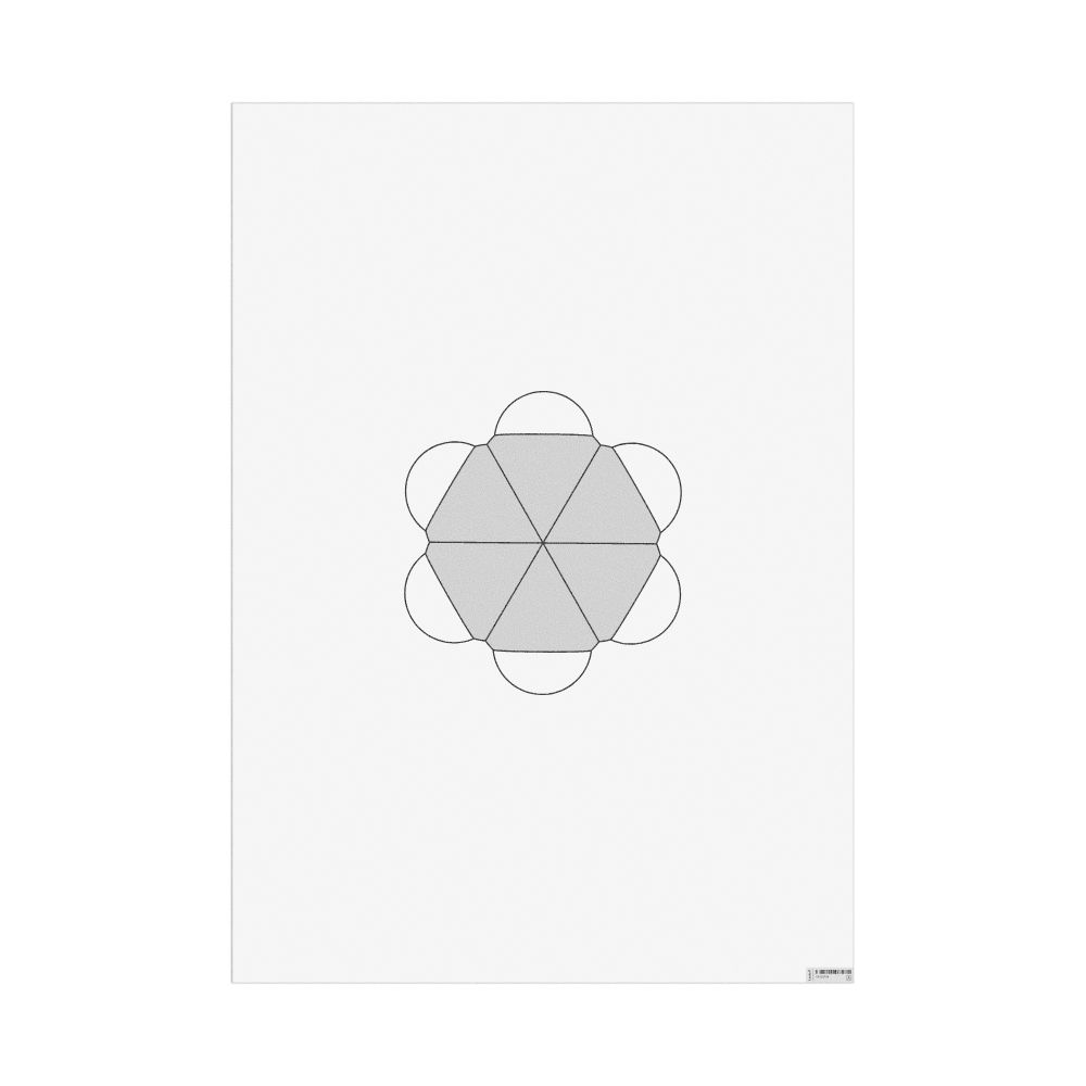 Masleff Benzene Molecule Poster, Space-Filling Model, image 1 of 1