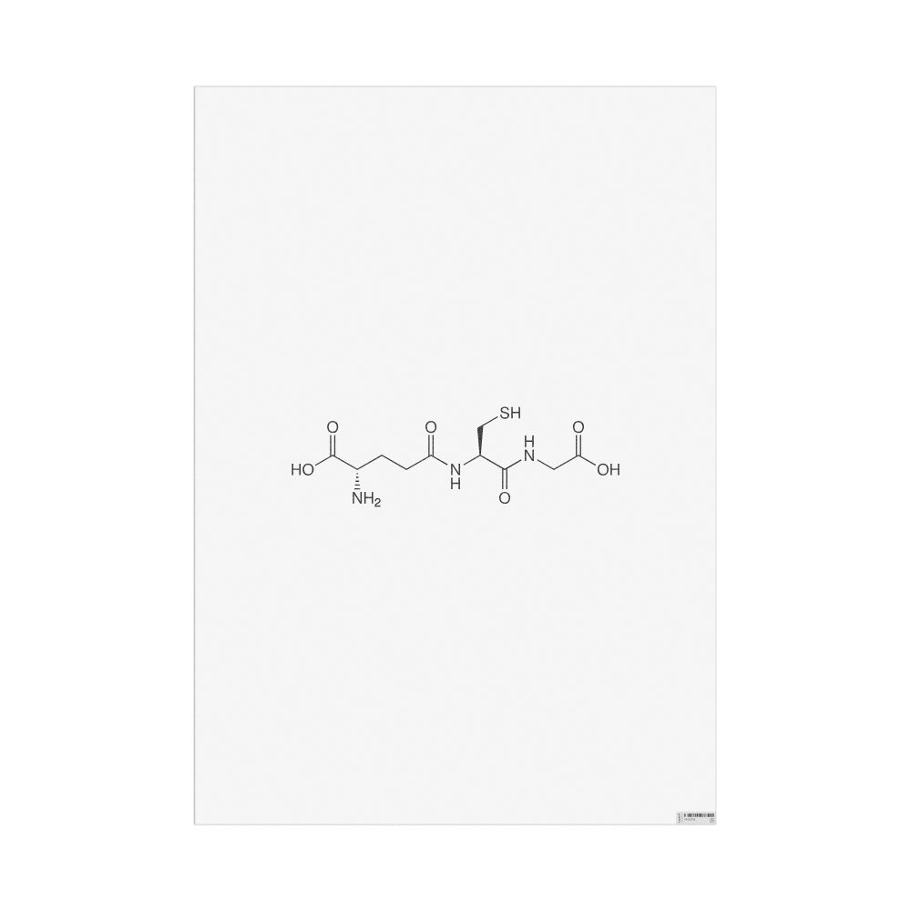 Masleff Glutathione Molecule Poster, 2D Structure, image 1 of 1