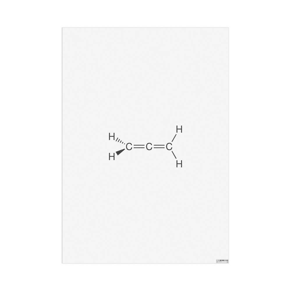 Masleff Allene Molecule Poster, 2D Structure, image 1 of 1