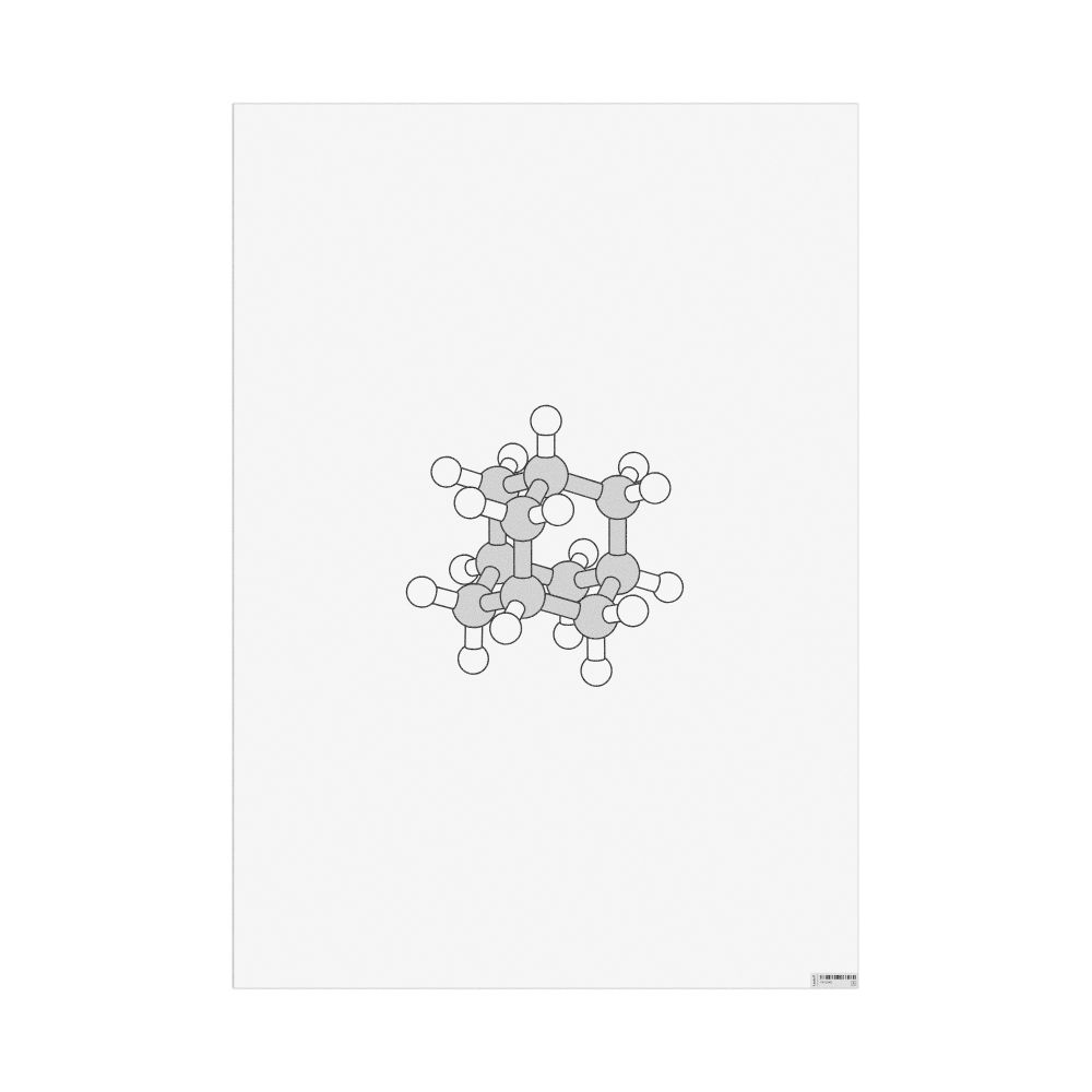 Masleff Adamantane Molecule Poster, Ball-and-Stick Model, image 1 of 1