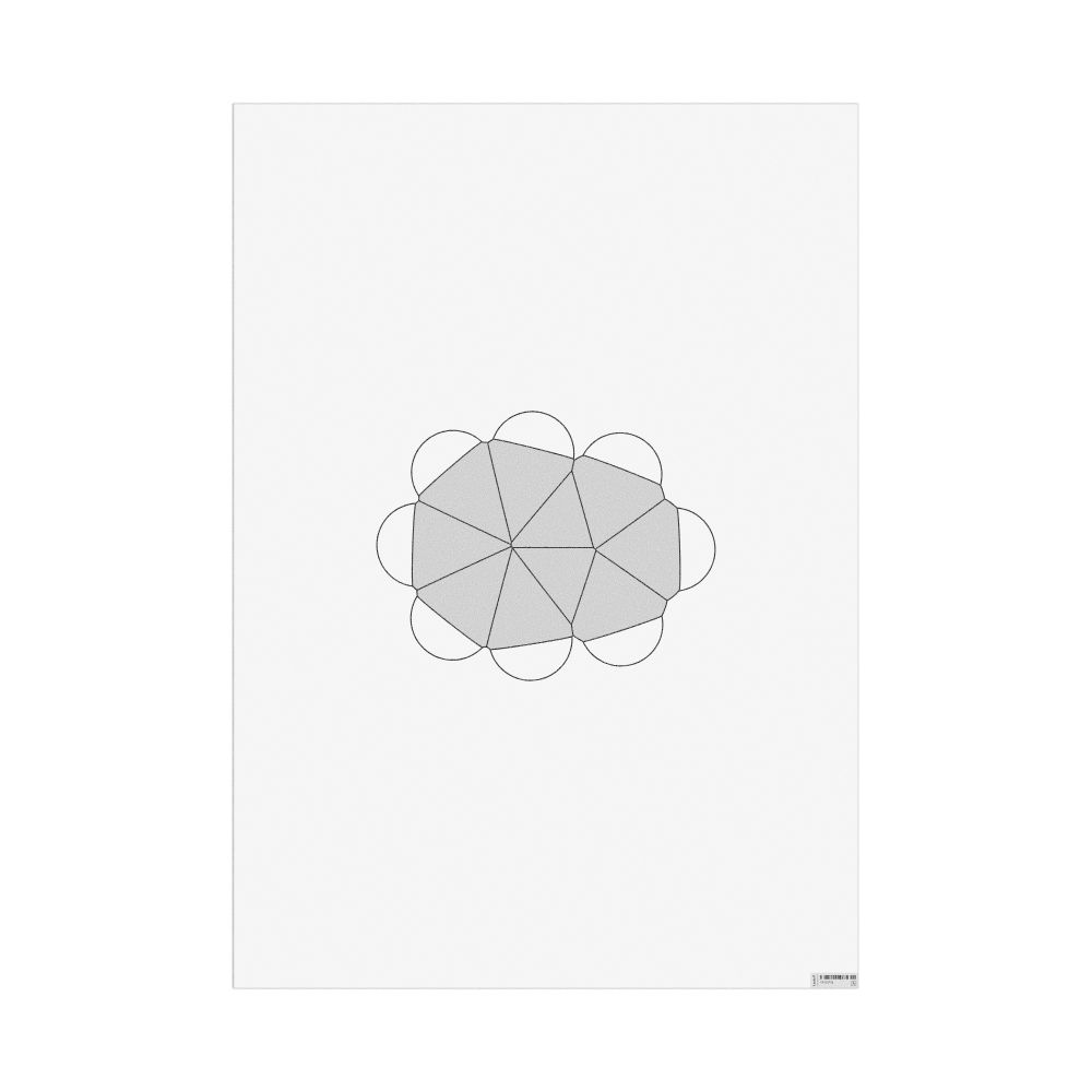 Masleff Azulene Molecule Poster, Space-Filling Model, image 1 of 1
