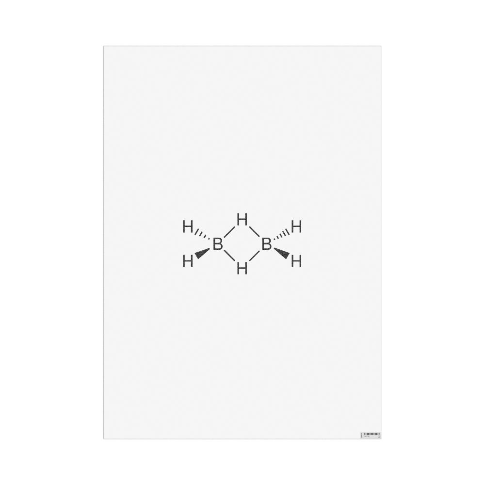 Masleff Diborane Molecule Poster, 2D Structure, image 1 of 1