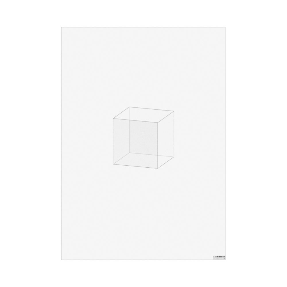 Masleff Cube Poster, Graphic Style, Translucent Material, image 1 of 1
