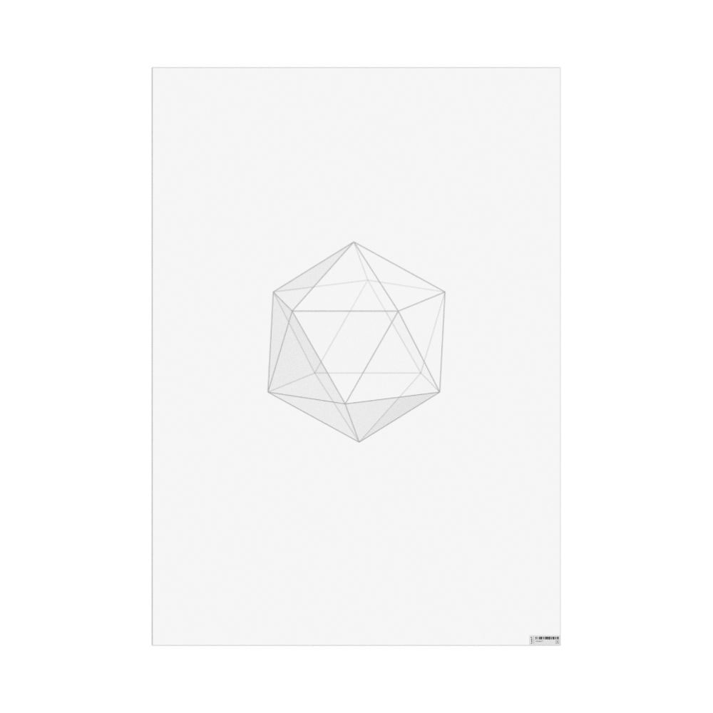 Masleff Icosahedron Poster, Graphic Style, Translucent Material, image 1 of 1