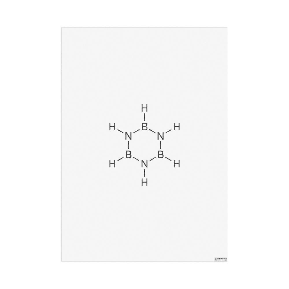 Masleff Borazine Molecule Poster, 2D Structure, image 1 of 1