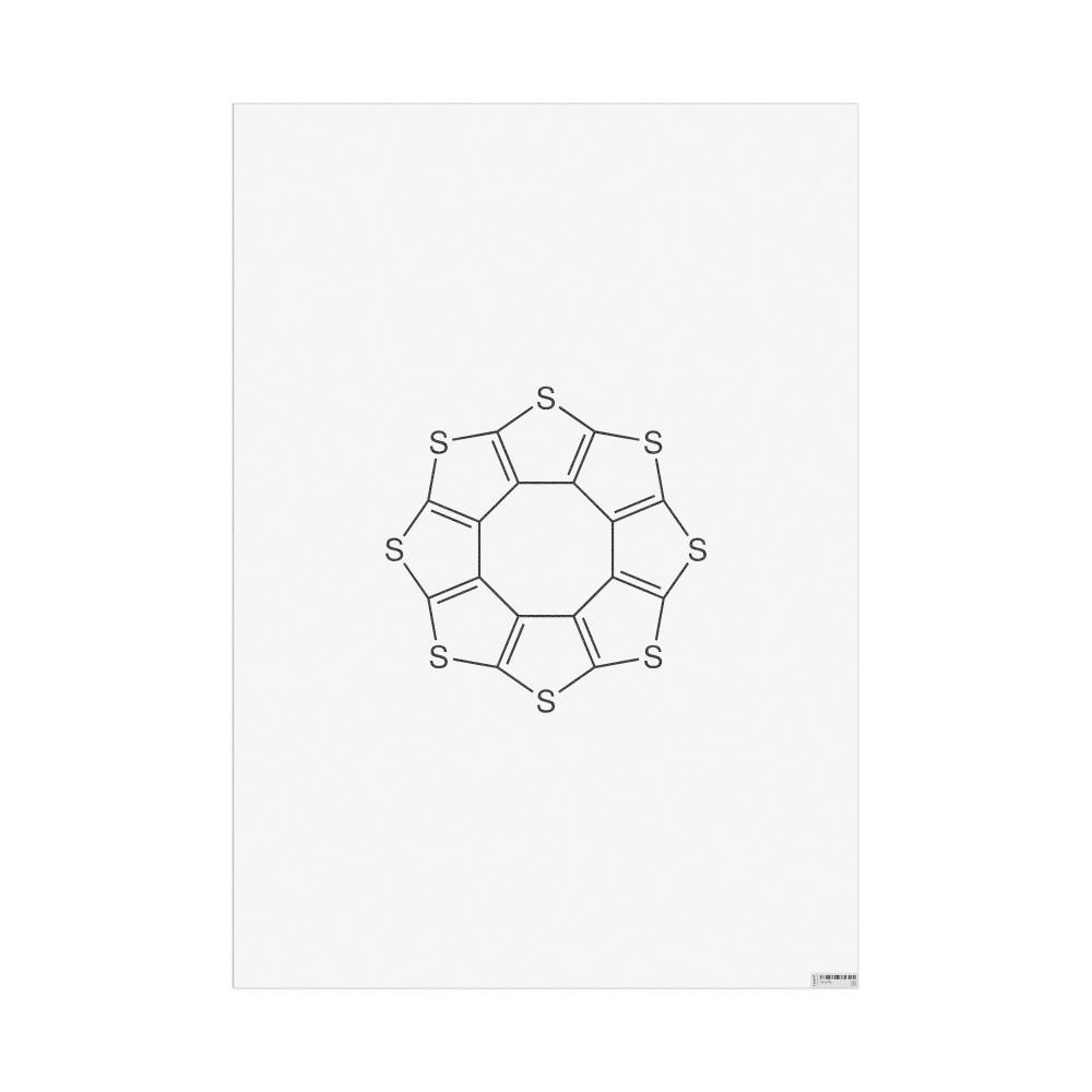 Masleff Sulflower Molecule Poster, 2D Structure, image 1 of 1