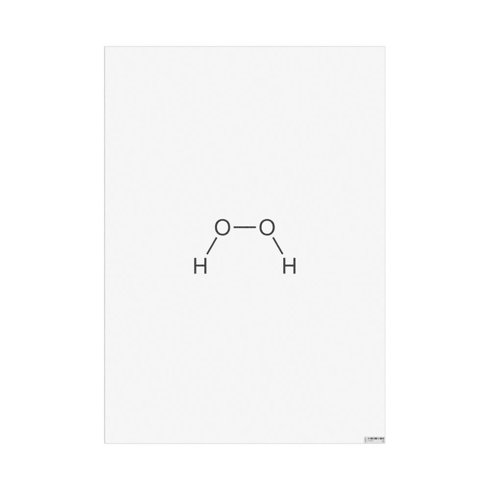 Masleff Hydrogen Peroxide Molecule Poster, 2D Structure, image 1 of 1