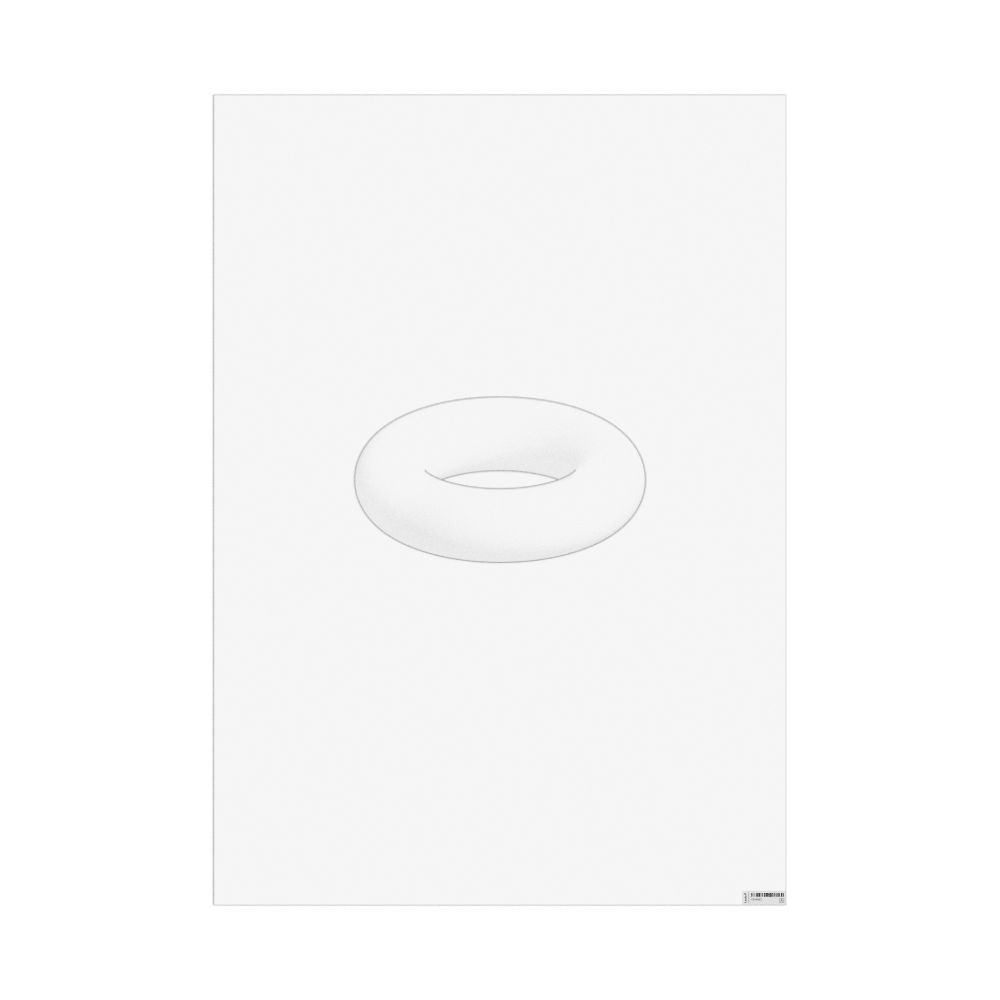 Masleff Torus Poster, Graphic Style, Translucent Material, image 1 of 1