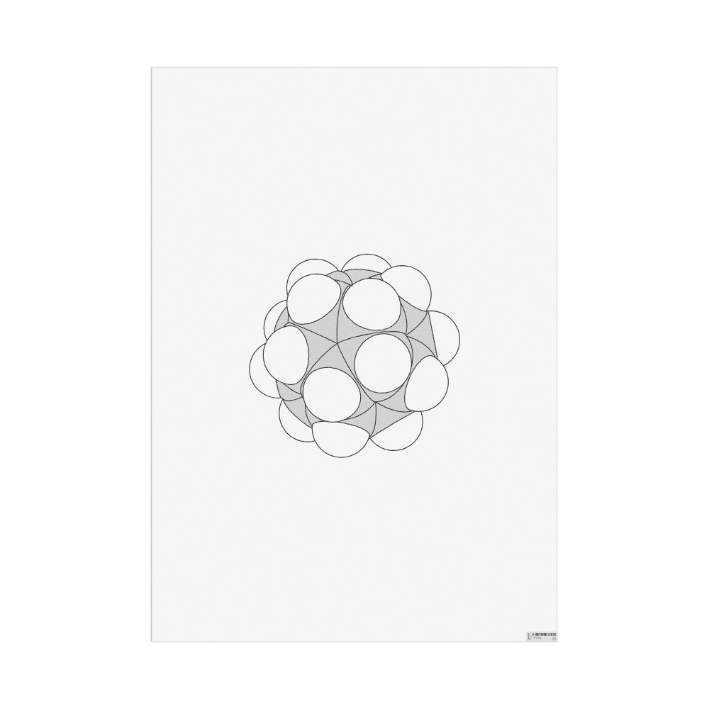 Masleff Dodecahedrane Molecule Poster, Space-Filling Model, image 1 of 1