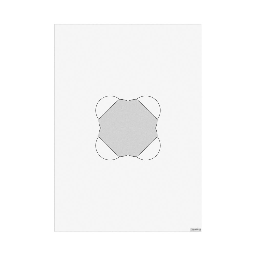Masleff Cyclobutadiene Molecule Poster, Space-Filling Model, image 1 of 1