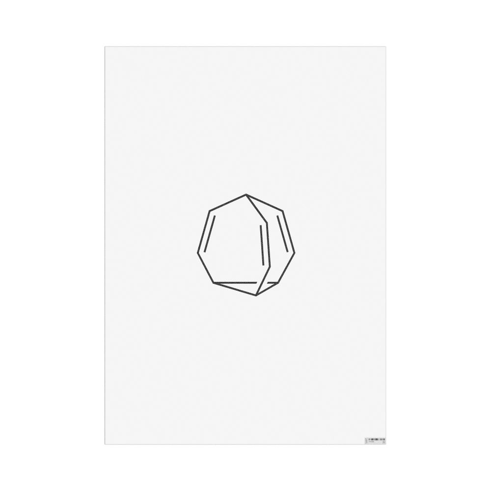 Masleff Bullvalene Molecule Poster, 2D Structure, image 1 of 1