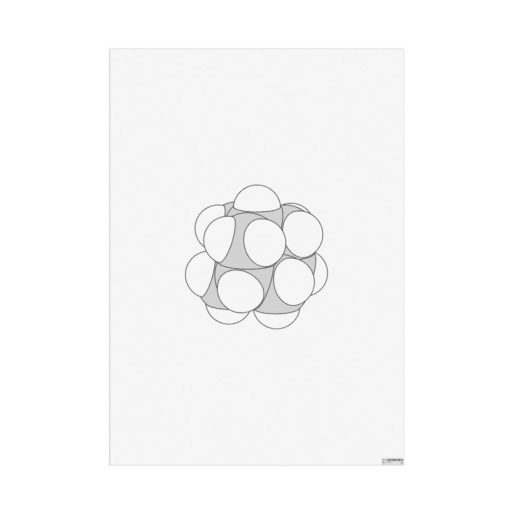 Masleff Adamantane Molecule Poster, Space-Filling Model, image 1 of 1