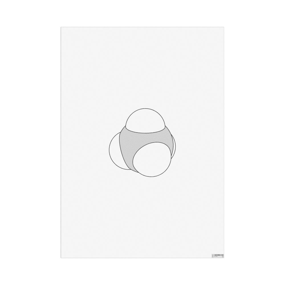 Masleff Methane Molecule Poster, Space-Filling Model, image 1 of 1