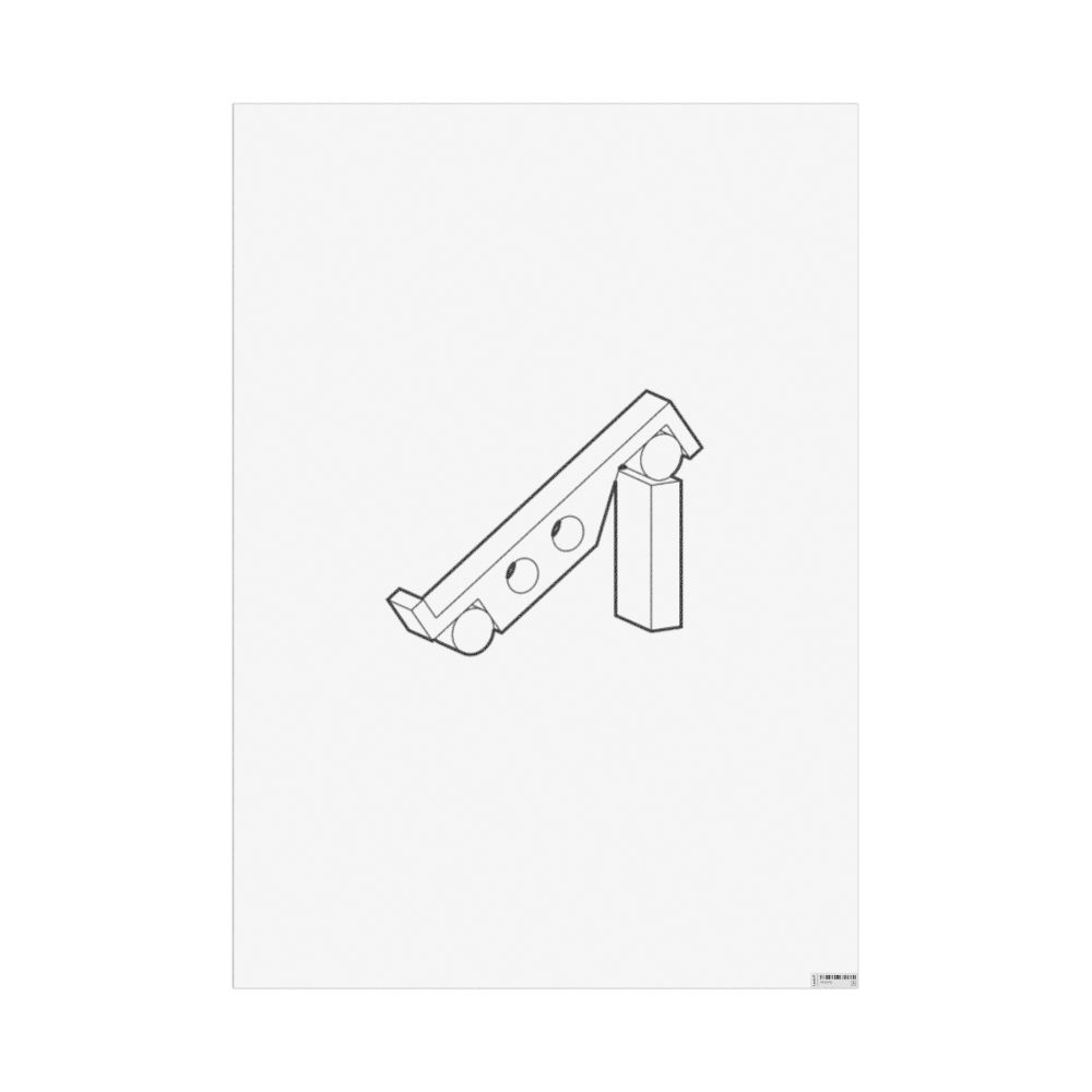 Masleff Sine Bar Poster, Technical Illustration Style, image 1 of 1