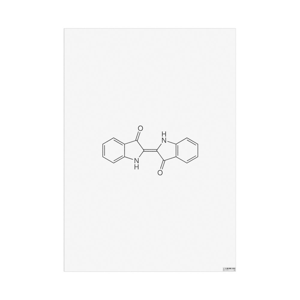 Masleff Indigo Molecule Poster, 2D Structure, image 1 of 1