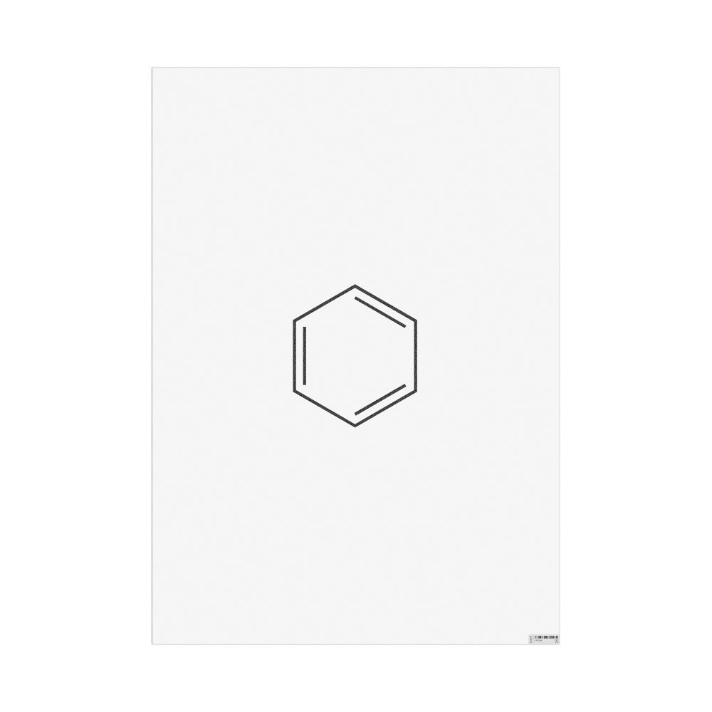 Masleff Benzene Molecule Poster, 2D Structure, image 1 of 1