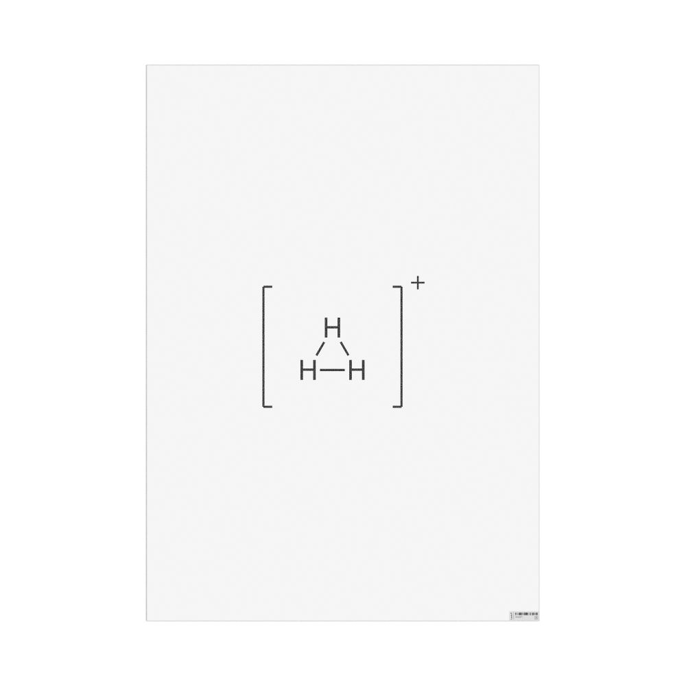 Masleff Trihydrogen Cation Poster, 2D Structure, image 1 of 1