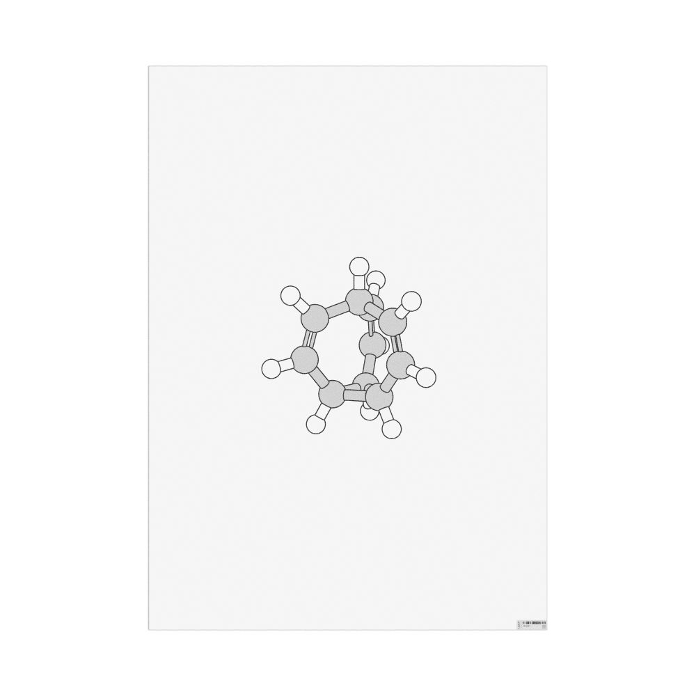 Masleff Bullvalene Molecule Poster, Ball-and-Stick Model, image 1 of 1