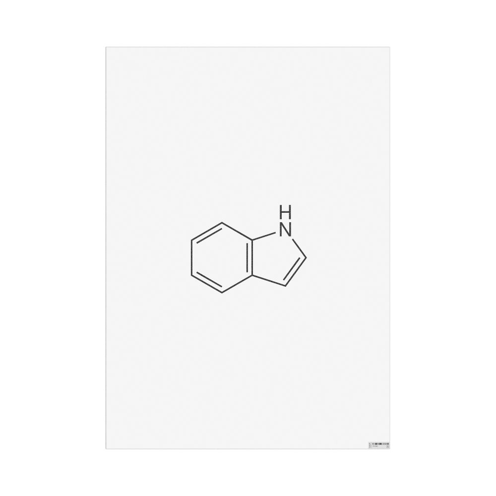 Masleff Indole Molecule Poster, 2D Structure, image 1 of 1