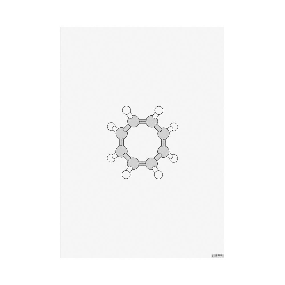 Masleff Cyclooctatetraene Molecule Poster, Ball-and-Stick Model, image 1 of 1