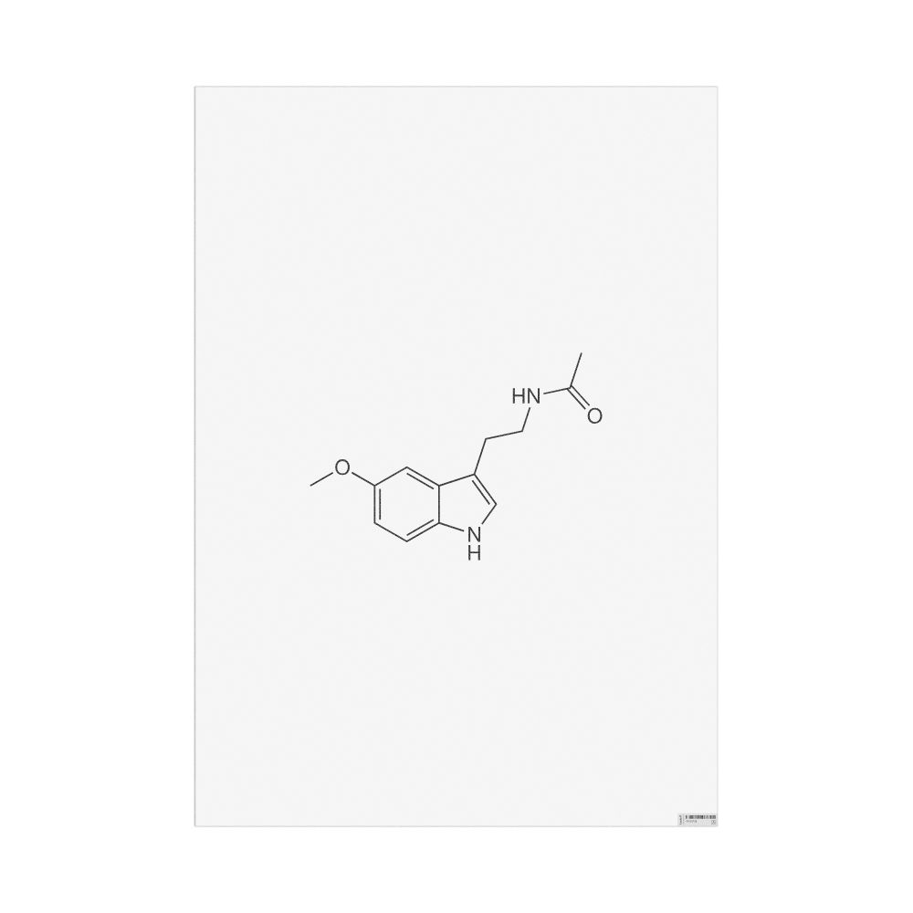 Masleff Melatonin Molecule Poster, 2D Structure, image 1 of 1
