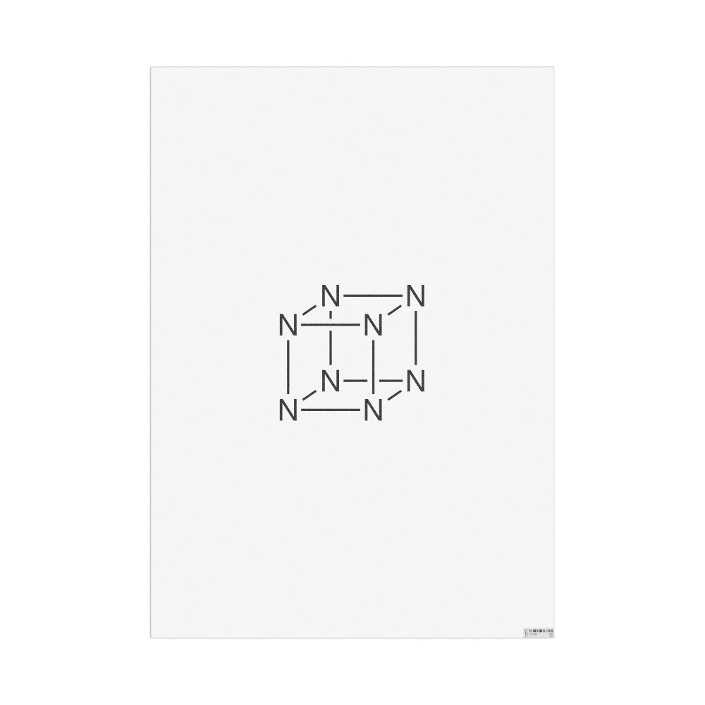 Masleff Octaazacubane Molecule Poster, 2D Structure, image 1 of 1