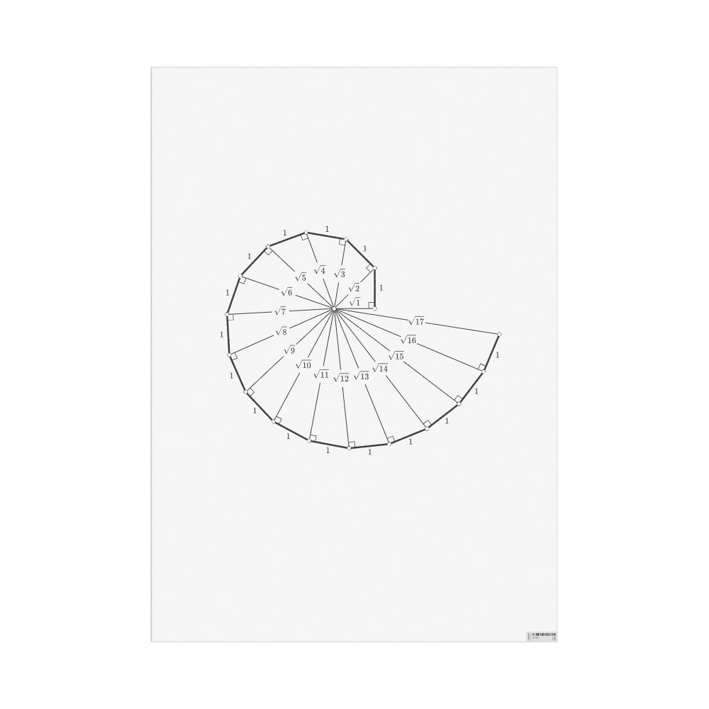 Masleff Spiral of Theodorus Poster, image 1 of 1