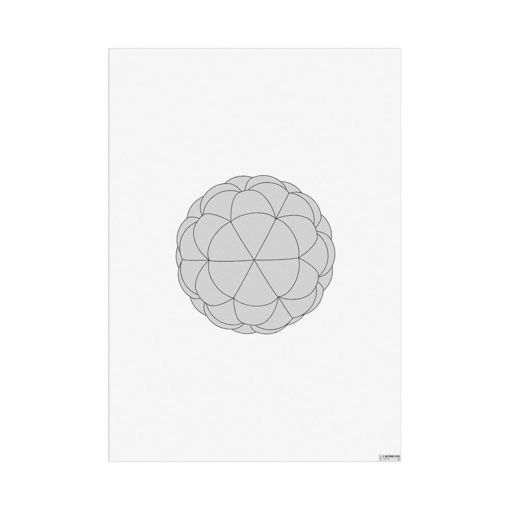 Masleff Fullerene Molecule Poster, Space-Filling Model, image 1 of 1