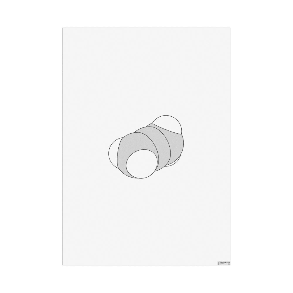Masleff Allene Molecule Poster, Space-Filling Model, image 1 of 1