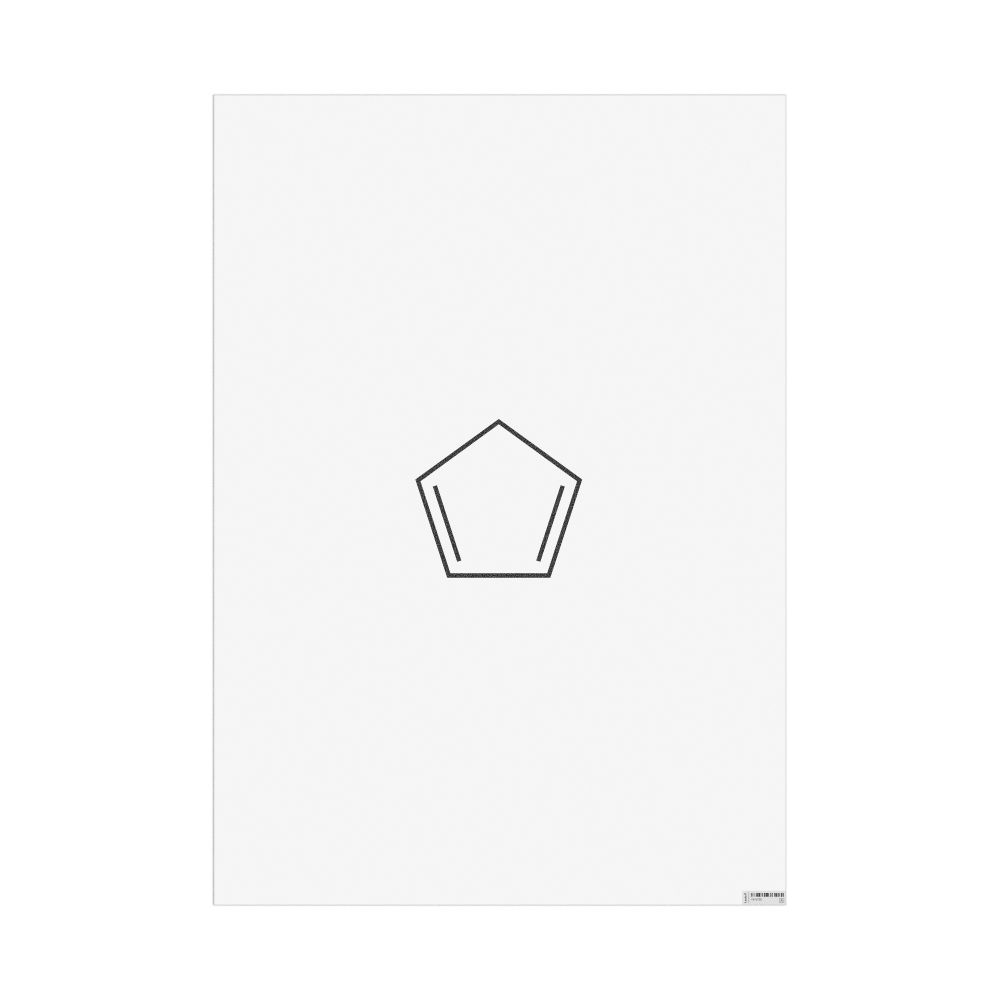 Masleff Cyclopentadiene Molecule Poster, 2D Structure, image 1 of 1