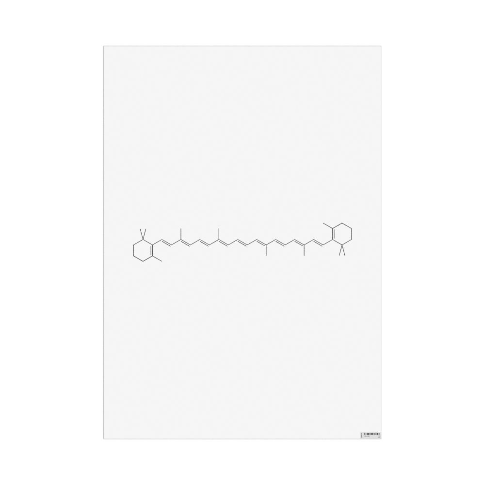 Masleff β-Carotene Molecule Poster, 2D Structure, image 1 of 1