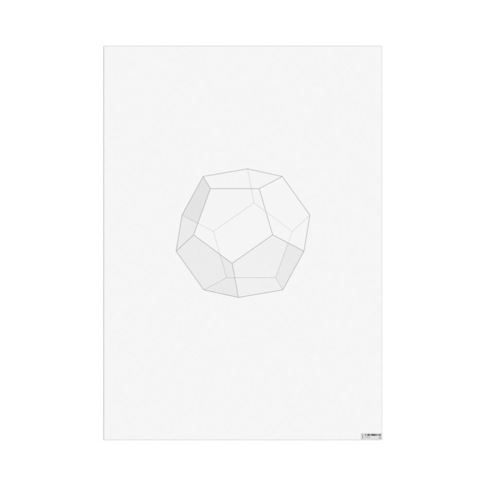 Masleff Dodecahedron Poster, Graphic Style, Translucent Material, image 1 of 1