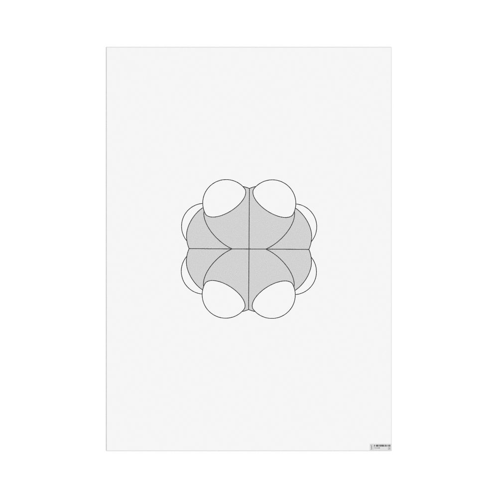 Masleff Cyclooctatetraene Molecule Poster, Space-Filling Model, image 1 of 1