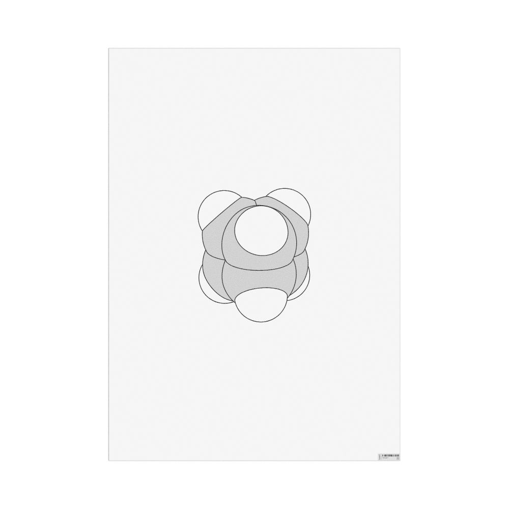 Masleff Prismane Molecule Poster, Space-Filling Model, image 1 of 1