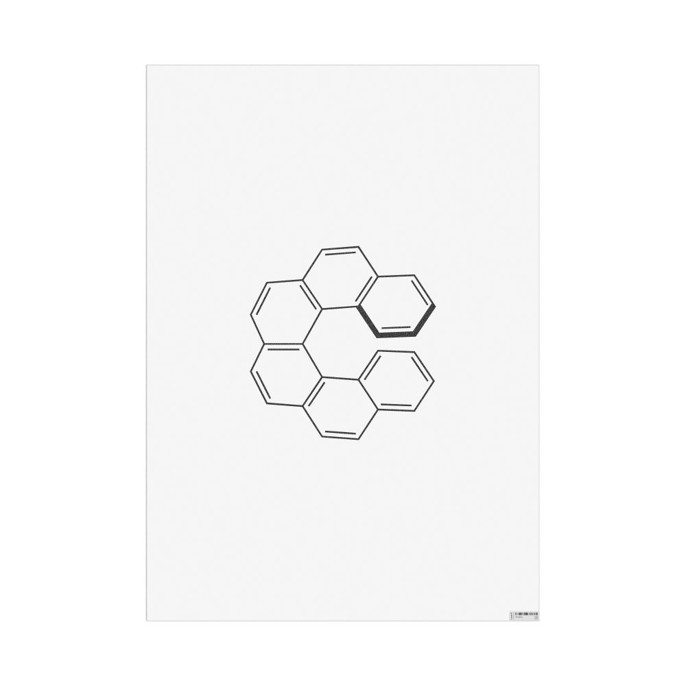 Masleff Helicene Molecule Poster, 2D Structure, image 1 of 1