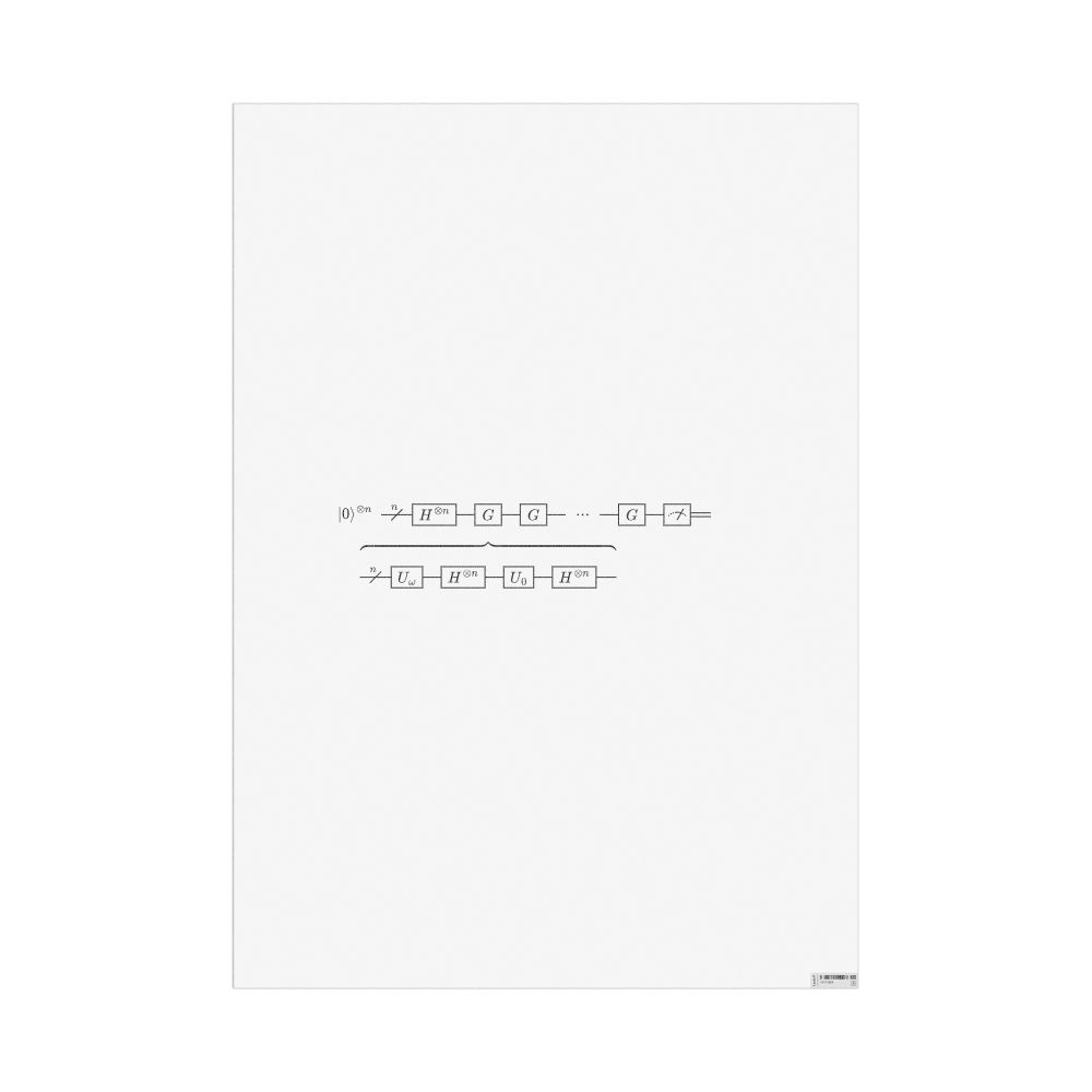 Masleff Grover's Algorithm Poster, image 1 of 1