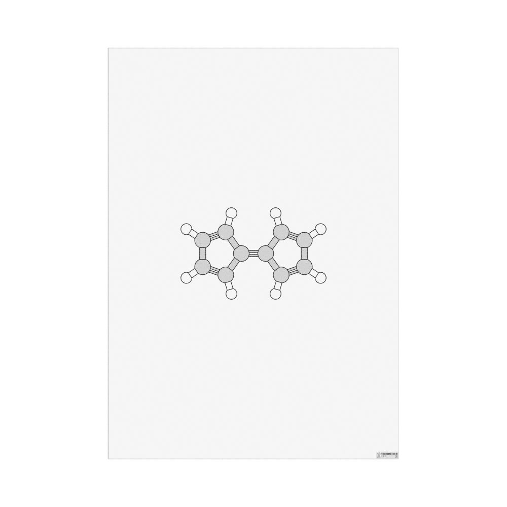 Masleff Fulvalene Molecule Poster, Ball-and-Stick Model, image 1 of 1