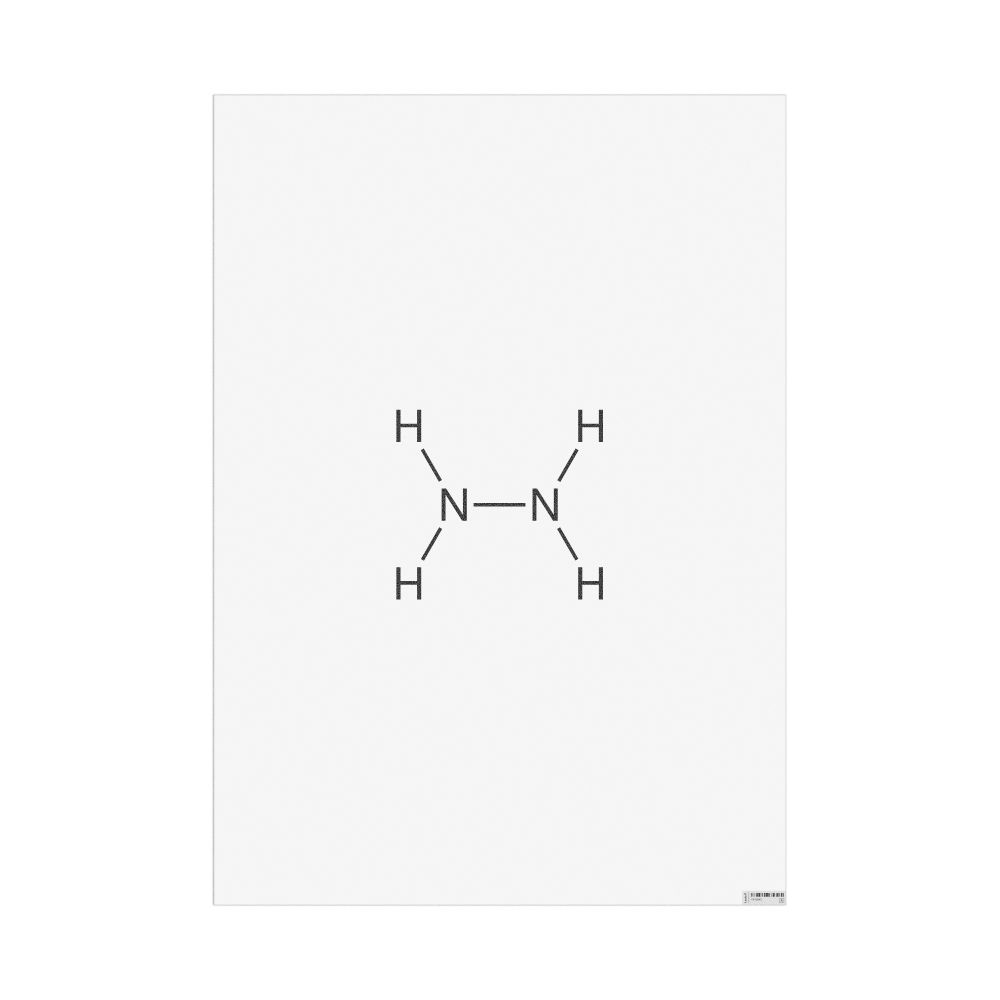 Masleff Hydrazine Molecule Poster, 2D Structure, image 1 of 1