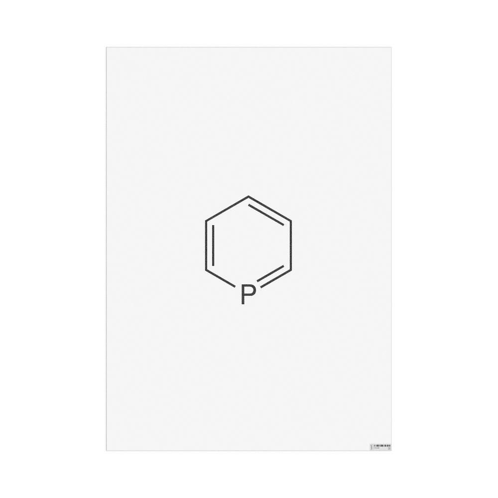Masleff Phosphorine Molecule Poster, 2D Structure, image 1 of 1