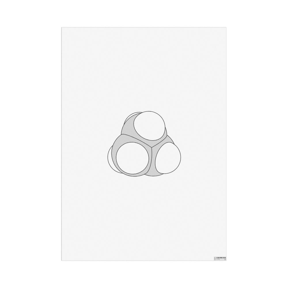 Masleff Cyclopropane Molecule Poster, Space-Filling Model, image 1 of 1
