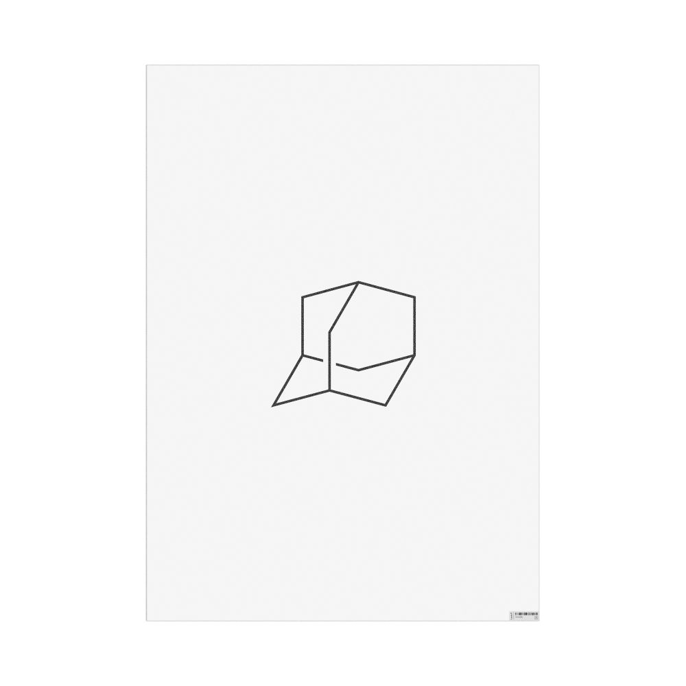 Masleff Adamantane Molecule Poster, 2D Structure, image 1 of 1