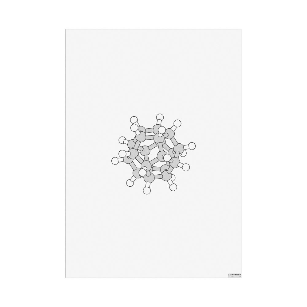 Masleff Dodecahedrane Molecule Poster, Ball-and-Stick Model, image 1 of 1