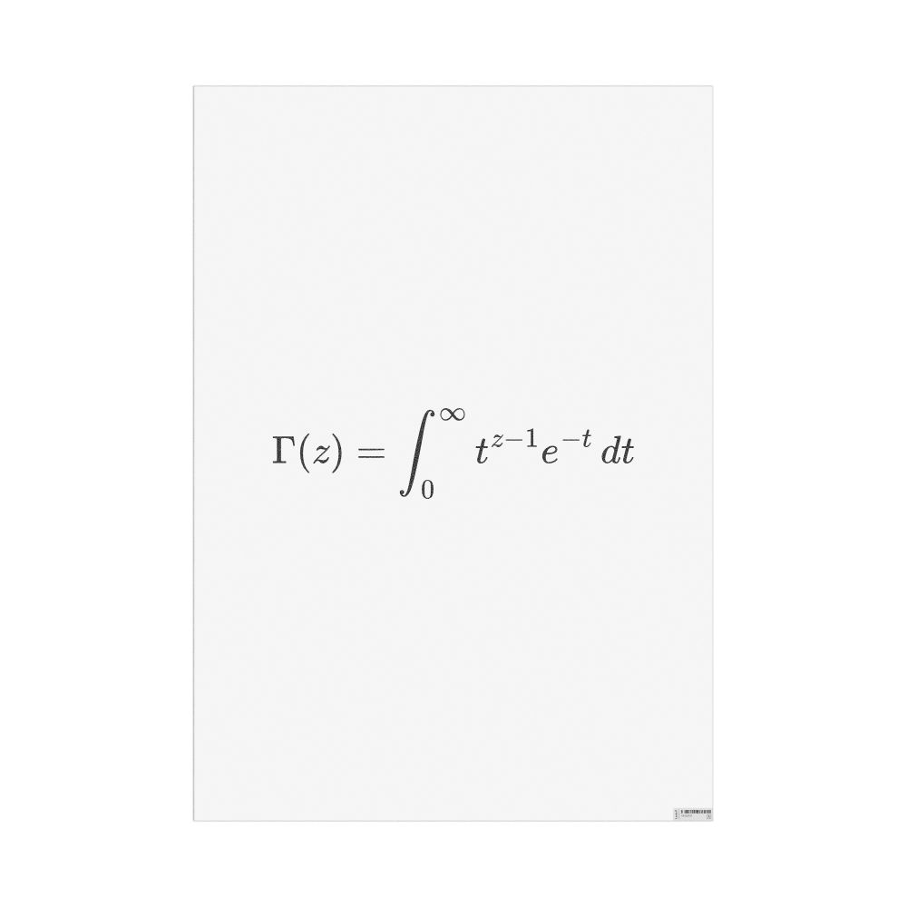 Masleff Gamma Function Poster, image 1 of 1