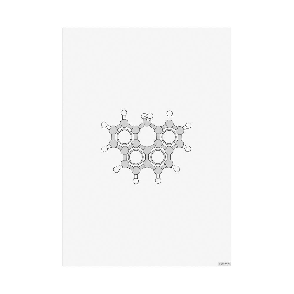Masleff Olympicene Molecule Poster, Ball-and-Stick Model, image 1 of 1