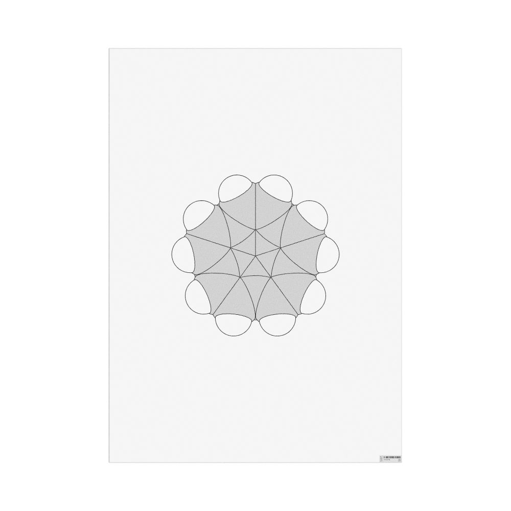 Masleff Corannulene Molecule Poster, Space-Filling Model, image 1 of 1
