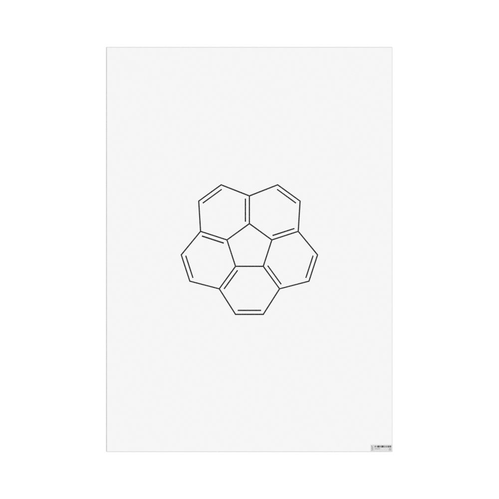 Masleff Corannulene Molecule Poster, 2D Structure, image 1 of 1