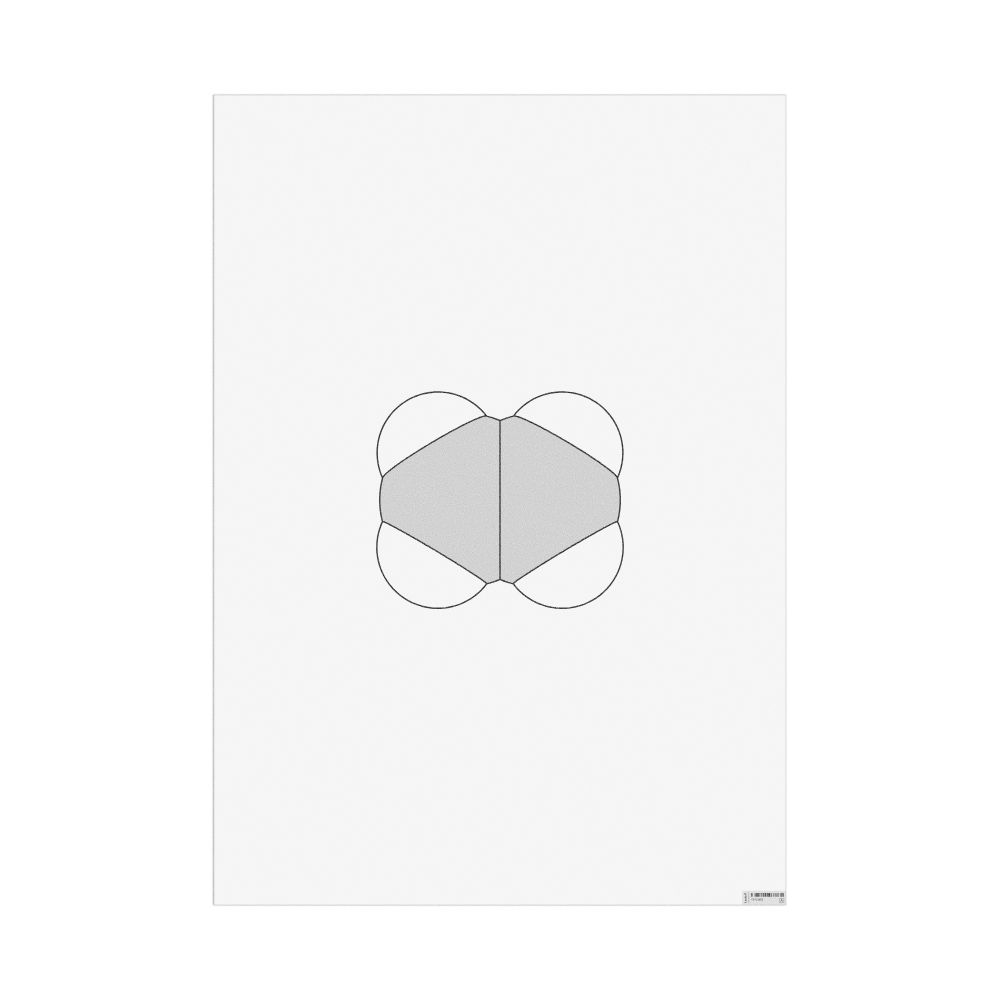 Masleff Ethylene Molecule Poster, Space-Filling Model, image 1 of 1