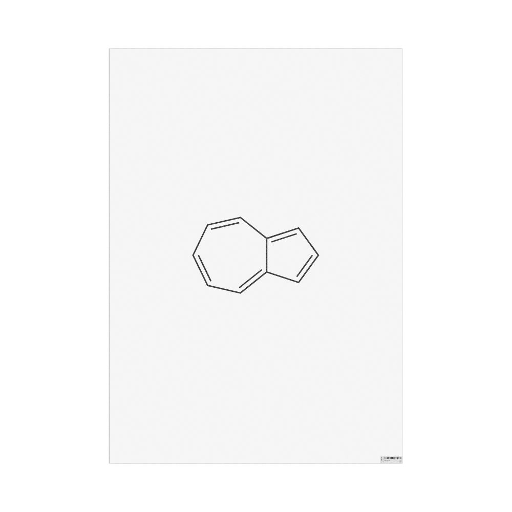 Masleff Azulene Molecule Poster, 2D Structure, image 1 of 1